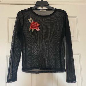 Sheer black shirt